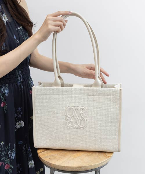 【A4対応】モノグラムデザイントートバッグ