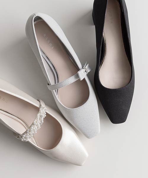 3WAYスクエアトゥパンプス