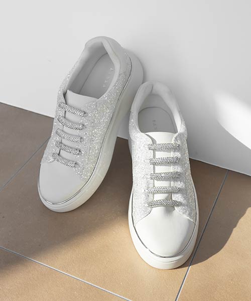 ビジューパーツグリッタースニーカー