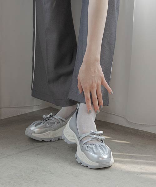 【SALE】2WAY リボンクロスベルトスニーカー