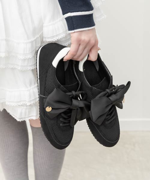 2WAY サテンリボンロープロファイルスニーカー