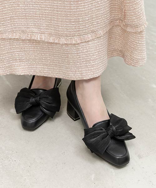 2WAY スクエアトゥローファー