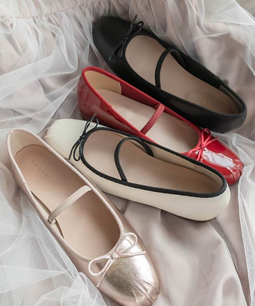 【SALE】ギャザーデザインバレエシューズ