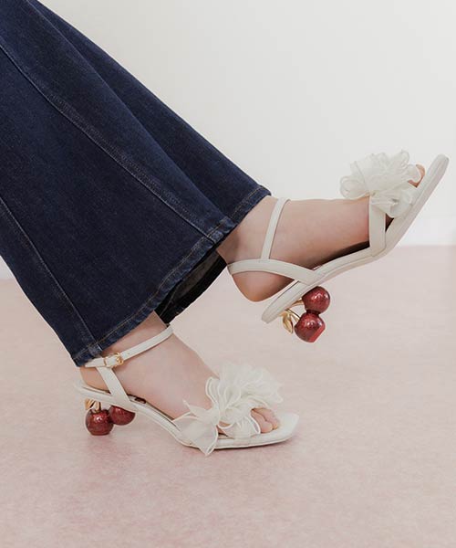 【Cherry&Strawberry】チェリーヒールストラップサンダル